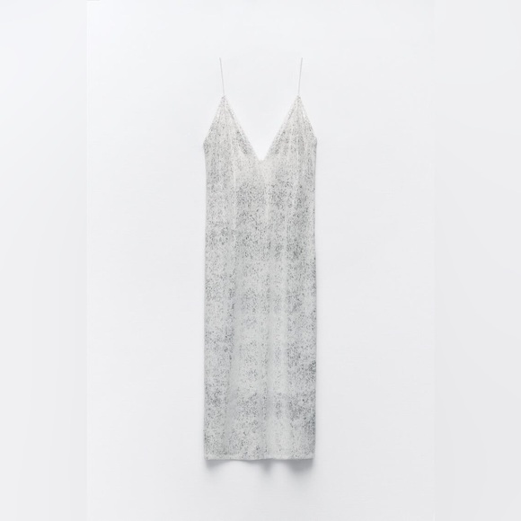 ZARA ~ SEQUINED MIDI DRESS - Picture 6 of 13